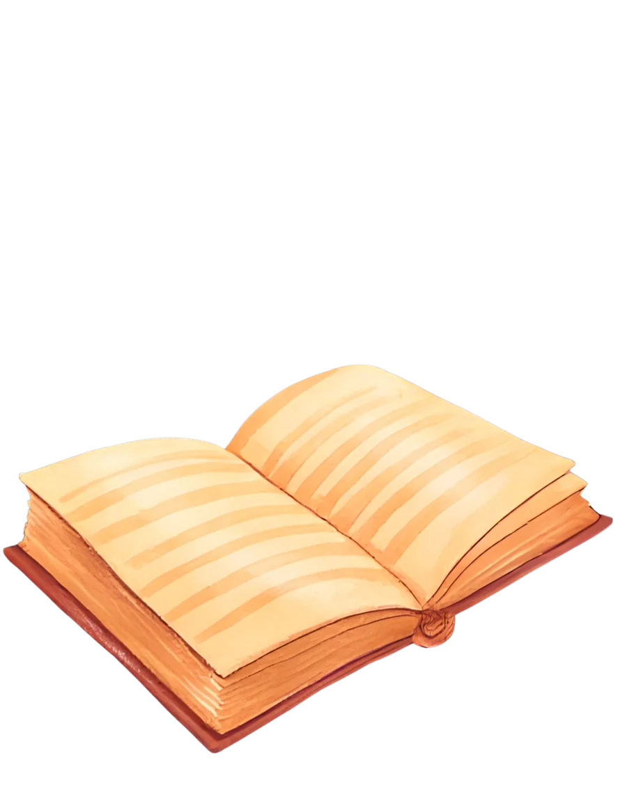 An open book with a quill resting on its pages